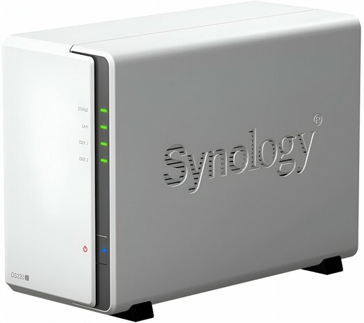 Synology DiskStation DS220J NAS 6TB | 2 Drive Bays | Inclusief 2 x 3TB HDD | 1x Gigabit Ethernet | Wit