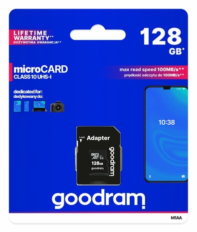 Goodram M1AA | 128GB MicroSDXC Geheugenkaart | UHS-I Klasse 10
