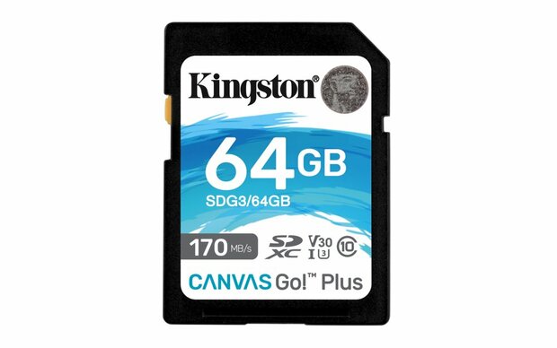 Kingston Technology Canvas Go! Plus flashgeheugen 64 GB SD UHS-I Klasse 10