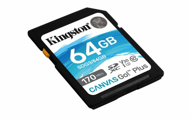 Kingston Technology Canvas Go! Plus flashgeheugen 64 GB SD UHS-I Klasse 10