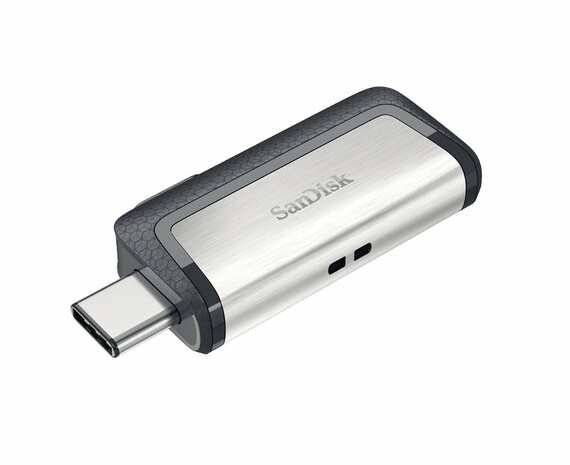 SanDisk Ultra Dual Drive USB Type-C USB flash drive 128 GB USB Type-A / USB Type-C 3.2 Gen 1 (3.1 Gen 1) Zwart, Zilver
