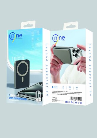 Nine E Magnetic Wireless Powerbank Light grey