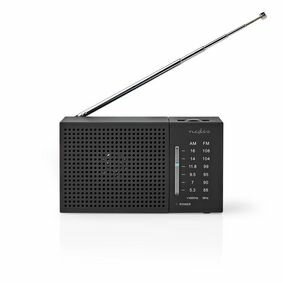 FM-Radio  Draagbaar Model AM / FM Batterij Gevoed  Analoog  1.5 W Zwart-Wit Scherm Koptelefoonoutput | IP20 | Zwart