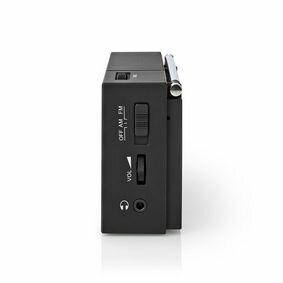 FM-Radio  Draagbaar Model AM / FM Batterij Gevoed  Analoog  1.5 W Zwart-Wit Scherm Koptelefoonoutput | IP20 | Zwart
