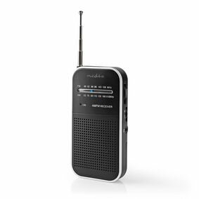 FM-Radio  Draagbaar Model  AM / FM Batterij Gevoed Analoog 1.5 W Zwart-Wit Scherm Koptelefoonoutput  IP20 