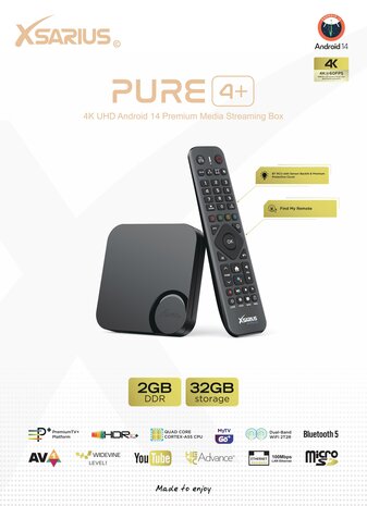 Xsarius Pure 4+ Streaming Box 4K UHD