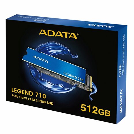 ADATA Legend 710 | 512GB NVMe SSD | M.2 Gen3 | 2400 MB/s Lezen | 1600 MB/s Schrijven