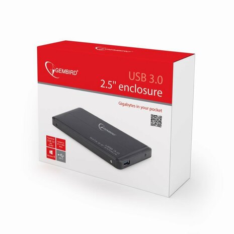 Gembird EE2-U3S-2 | 2,5" SATA HDD/SSD Behuizing | USB 3.0 (5 Gbit/s)