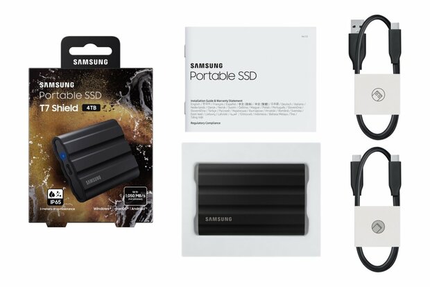 Samsung T7 Shield 4TB Portable SSD | 1.050MB/s | Zwart
