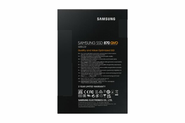 Samsung 870 QVO | 1TB SATA SSD | 2.5'' | 560MB/s Read | 530MB/s Write