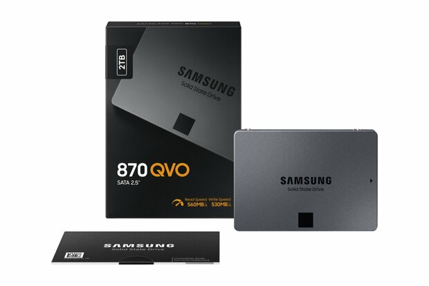 Samsung 870 QVO | 2TB SATA SSD | 2.5" | 560 MB/s Lezen | 530 MB/s Schrijven