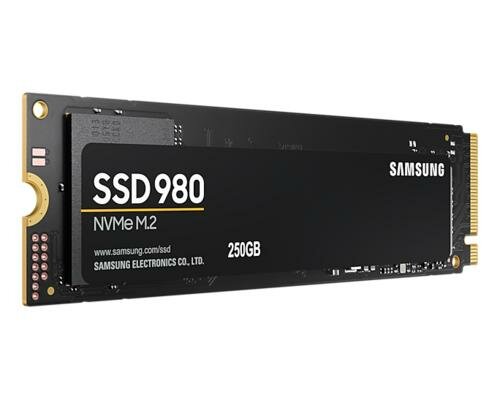 Samsung 980 | 250GB NVMe SSD | M.2 | Gen3 | 2.900MB/s Lezen | 1.300MB/s Schrijven