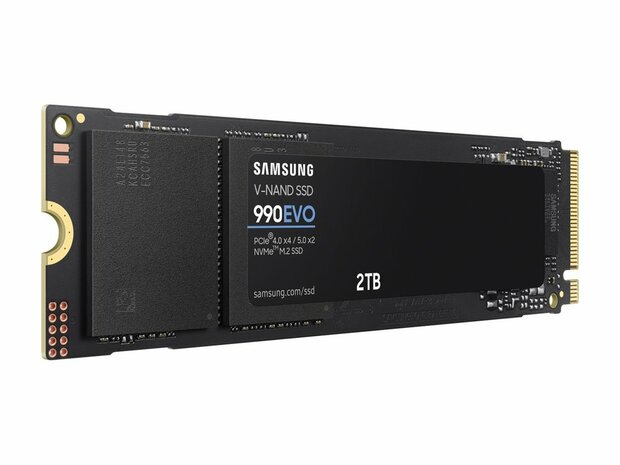Samsung 990 EVO | 2TB NVMe SSD | M.2 | Gen4 | 5.000MB/s Lezen | 4.200MB/s Schrijven