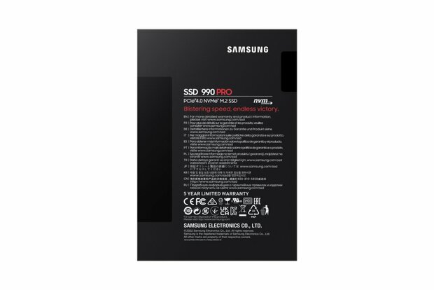 Samsung 990 PRO | 2TB NVMe SSD | M.2 Gen4 | 7.450MB/s Lezen | 6.900MB/s Schrijven