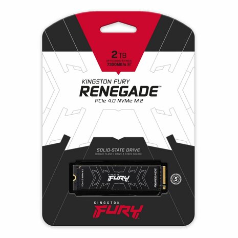Kingston Fury Renegade | 2TB NVMe SSD | M.2 Gen4 | 7.300MB/s Lezen | 7.000MB/s Schrijven