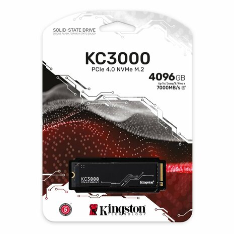 Kingston KC3000 | 1TB NVMe SSD | M.2 | Gen4 | 7.000MB/s Lezen | 7.000MB/s Schrijven