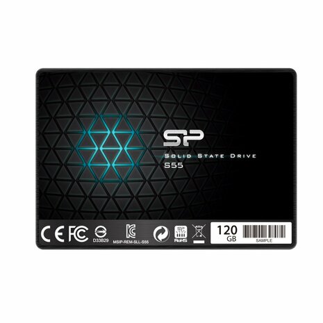 Silicon Power Slim S55 | 120 GB SATA SSD | 2,5&Prime; | tot 520 MB/s Lezen