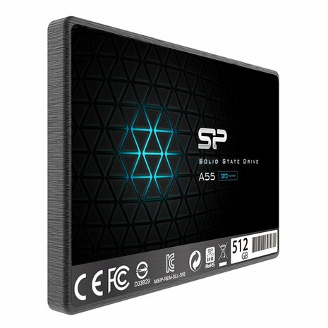 Silicon Power Ace A55 | 512GB SATA SSD | 2.5" | 500 MB/s Lezen | 450 MB/s Schrijven