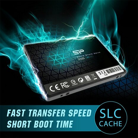 Silicon Power Ace A55 | 512GB SATA SSD | 2.5" | 500 MB/s Lezen | 450 MB/s Schrijven