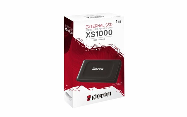 Kingston XS1000 | Externe SSD | 1TB | USB 3.2 Gen 2 | Compact & Draagbaar