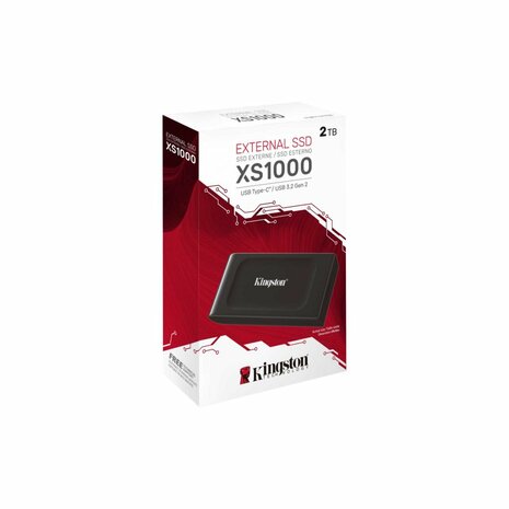 Kingston XS1000 | Externe SSD | 2TB | USB 3.2 Gen 2 | Zwart