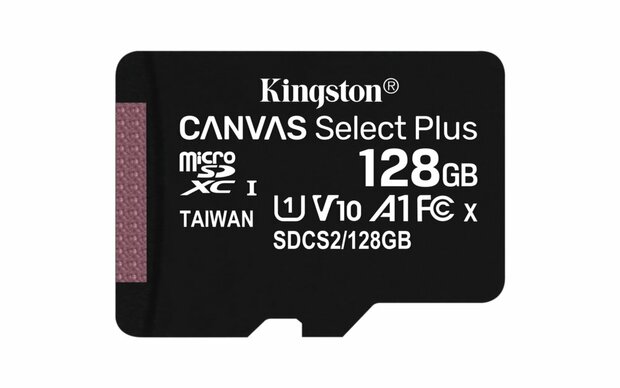 Kingston Canvas Select Plus | MicroSDXC | 128GB | Class 10 | UHS-I U1