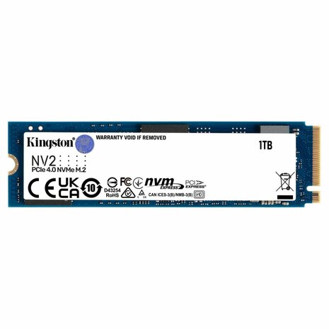 Kingston NV2 | 1TB NVMe SSD | M.2 Gen4 | 3.500MB/s Lezen | 2.100MB/s Schrijven