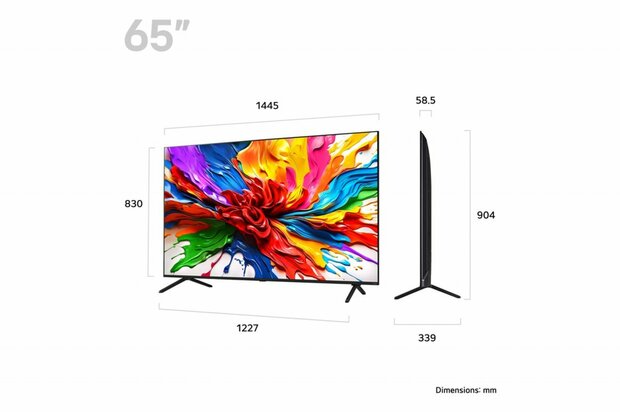 LG 65QNED92A6A | 65" 4K QNED MiniLED TV | 120Hz (144Hz VRR) | webOS 25 | Dolby Vision | Smart TV