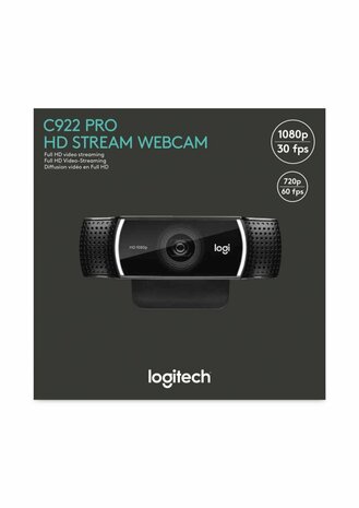 Logitech C922 Pro Stream | 1080p 30FPS USB Webcam met Microfoon
