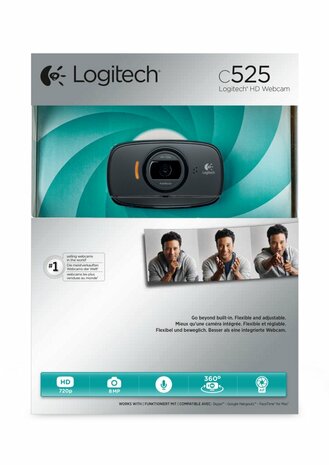 Logitech C525 webcam 8 MP 1280 x 720 Pixels USB 2.0 Zwart