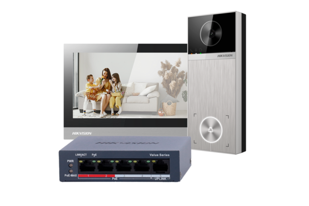Hikvision DS-KIS613-S 4 MP IP Video-Intercomkit met WiFi en App Bediening