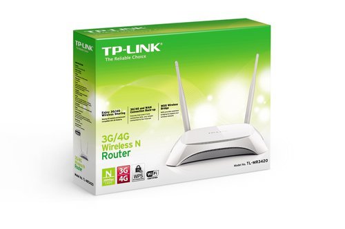 TP-Link TL-MR3420 | 4G LTE Router | WiFi 4 (2,4 GHz) Single-band | Ethernet Fast (10/100 Mbps) | tot ~300 Mbit/s