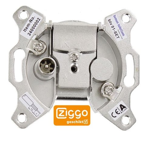 Braun Telecom BTV01-UPC enkelgats einddoos incl. afdekplaat