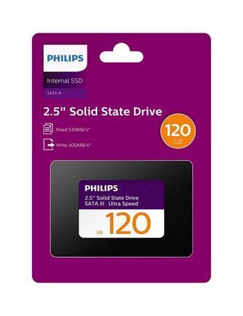 SSD Philips 120GB 2.5inch ( 530MB/s Read 400MB/s )