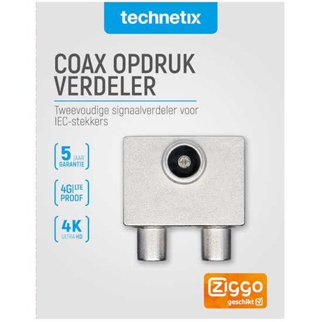 Technetix PTSX-02-S SHOP IEC Push-on splitter Ziggo Geschikt