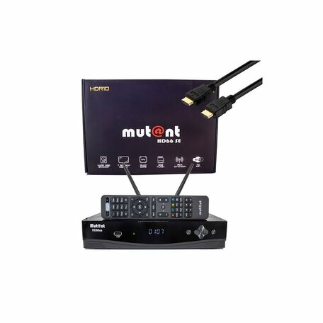 Mutant HD66 SE UHD 2160p E2 Linux Receiver met 2x Sat DVB-S2X Tuner, PVR, WIFI