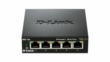 D-Link DGS-105 netwerk-switch Unmanaged Zwart