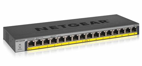 NETGEAR GS116LP Unmanaged Gigabit Ethernet (10/100/1000) Power over Ethernet (PoE) Zwart
