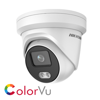 Hikvision DS-2CD2347G2-LU 4MP ColorVu Turret IP Camera 2.8mm wit