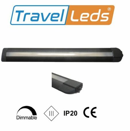 Travelleds Lineaire alu zw COB 3K 326 mm switch