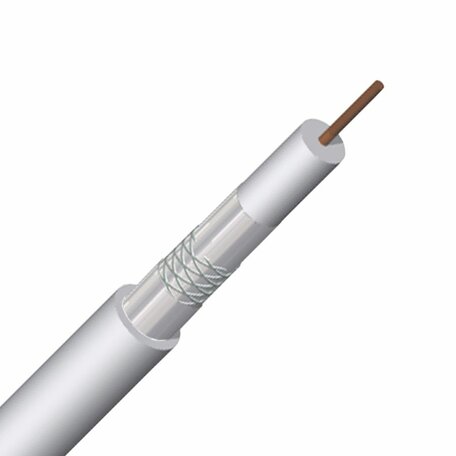 Triax KOKA coax kabel 110 A+ PVC wit Fire Class Eca per meter