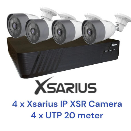  Xsarius XSR-4 Beveiligingscamera Set 4 POE Smart AI IP camera - 4MP Full HD 1080p