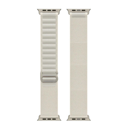 42/44/45/49mm Watch Alpine Loop Chain Strap Beige 