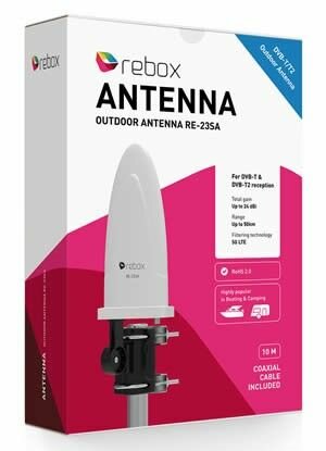 Rebox RE-23SA DVB-T2 buitenantenne 24dBi Sharkfin