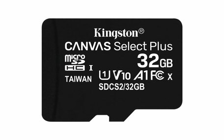 Kingston Canvas Select Plus | MicroSDHC | 32GB | Class 10 | UHS-I U1