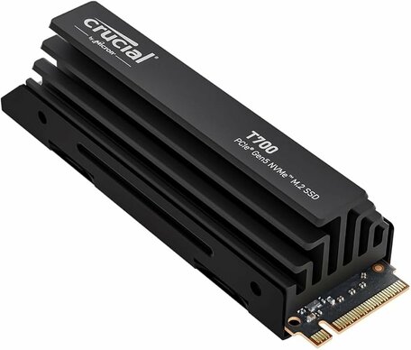 Crucial T700 | 1 TB NVMe SSD | M.2 Gen 5 | tot 11.700 MB/s Lezen | tot 9.500 MB/s Schrijven | Heatsink