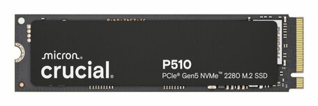 Crucial P510 | 2TB NVMe SSD | M.2 | Gen5 | 11.700MB/s Lezen | 9.500MB/s Schrijven
