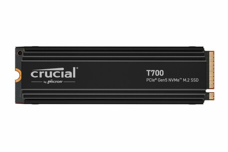 Crucial T700 | 2TB NVMe SSD | M.2 Gen5 | 12.400MB/s Lezen | 11.800MB/s Schrijven | Heatsink