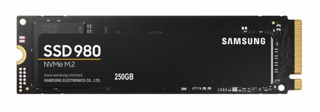 Samsung 980 | 250GB NVMe SSD | M.2 | Gen3 | 2.900MB/s Lezen | 1.300MB/s Schrijven