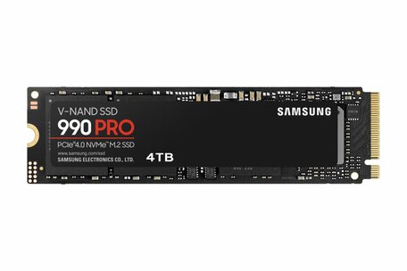 Samsung 990 PRO | 4TB NVMe SSD | M.2 Gen4 | 7.450 MB/s Lezen | 6.900 MB/s Schrijven